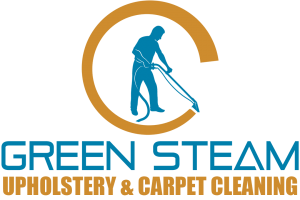 green steam upholstery & carpet cleaning logo alternative